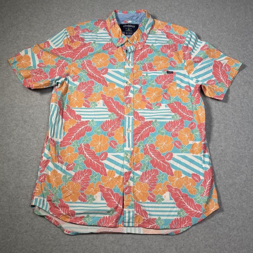 Chubbies The Inspiration Friday Men's Medium Button Up Short Sleeve Shirt